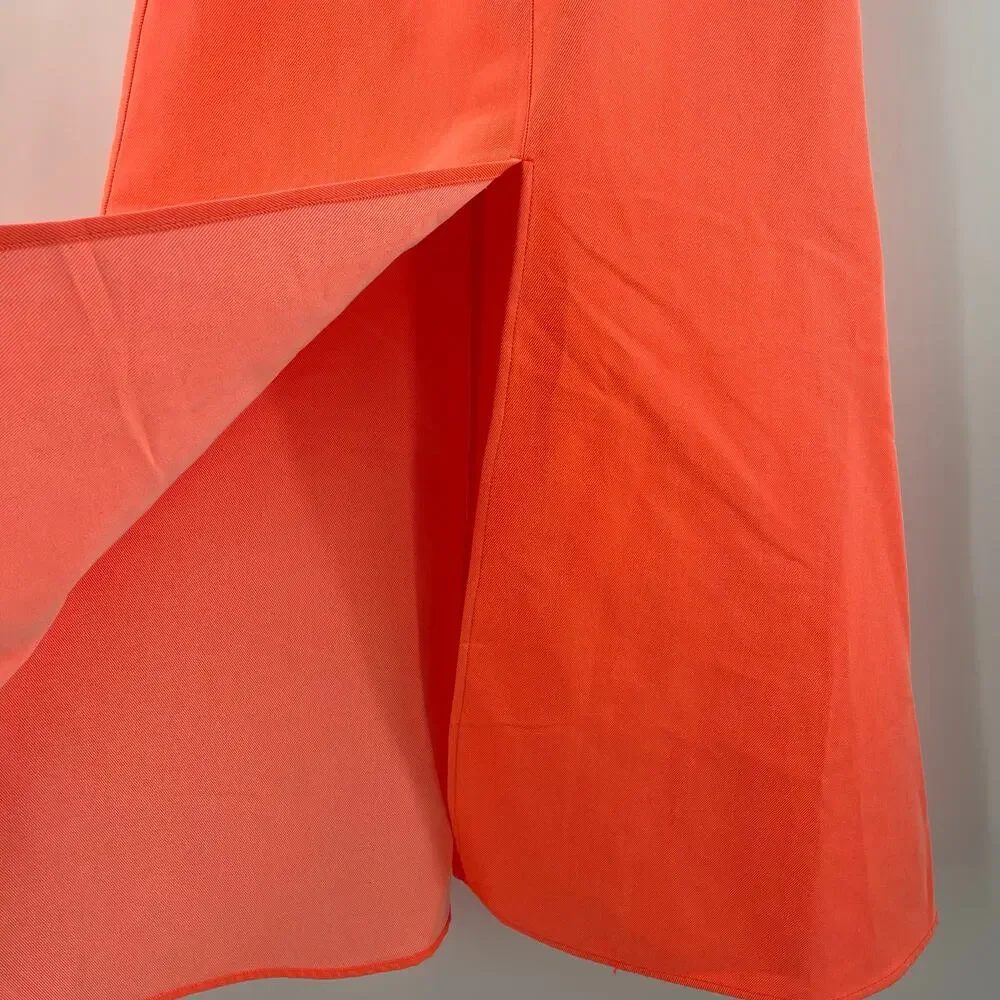 ESSENTIEL ANTWERP x ANTHROPOLOGIE Skirt SZ 2 Diner Flared Bottom Slit Orange NWT